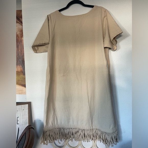 Get Lucky Embroidered Desert Fringe Shift Dress - Picture 2 of 3